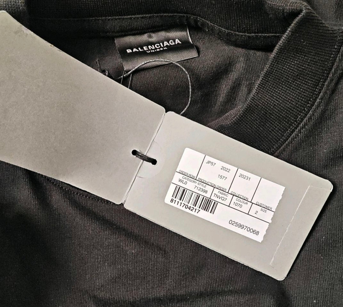 Balenciaga — T-shirt multi-logos noir — Taille 2